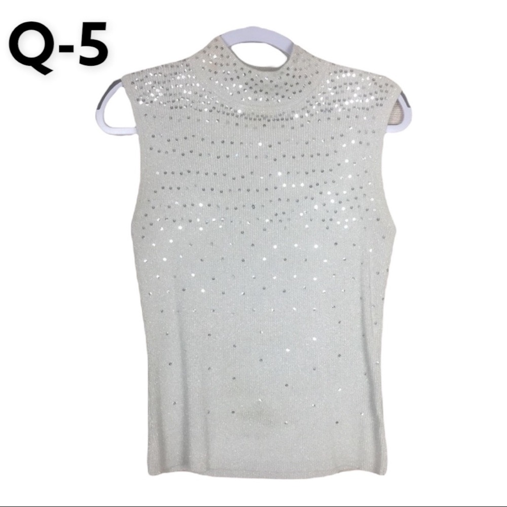 HampshireStudio SzL Sequined Sleeveless Top
